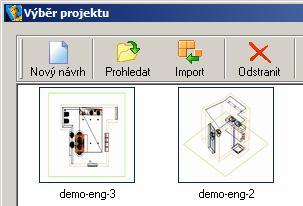 V seznamu zálohovaných projektů vyberte projekt, který potřebujete obnovit a klepněte na tlačítko Provést.