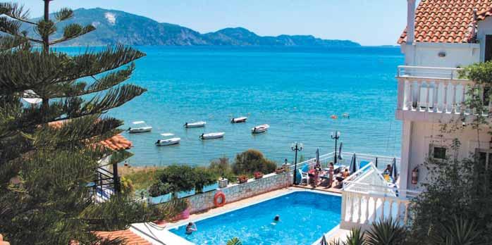 ZAKYNTHOS LAGANAS Denise Beach Hotel Polopenze Sleva pro klienty 55+ Akce repeaters Až 2 děti výhodná cena Pro rodiny s dětmi Přímo u pláže Známý, nově zrenovovaný a velmi vyhledávaný hotelový areál