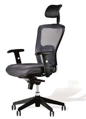 černá, šedá, nosnost 120 kg, výška 114-123 cm, 3 roky záruka 702634 Halia 4870, Kancelářská židle Paris moderně designovaná kancelářská židle se síťovinou na opěradle a opěrce hlavy, synchronní