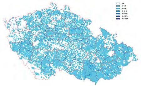 Pozemky v evidenci ÚZSVM (podíl na výměře