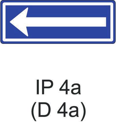 IP 3) "Jednosměrný provoz" (č. IP 4a a č.