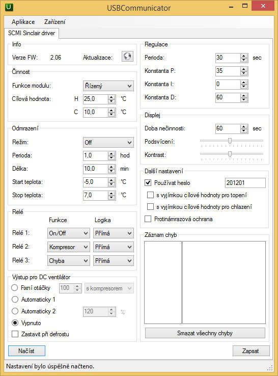 5. NASTAVENÍ MODULU SCMI-01 POMOCÍ POČÍTAČE Nastavení modulu lze realizovat také z počítače pomocí programu USBCommunicator.