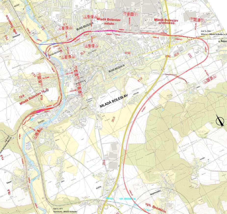 SP Praha Mladá Boleslav Liberec Uzel Mladá Boleslav Bezděčínská spojka Dalovická spojka