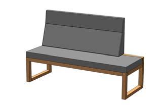 . DINER Jednoduchá konstrukce z masivního dřeva a hladké čalounění dávají lavicím Diner lehkou nadčasovou eleganci.