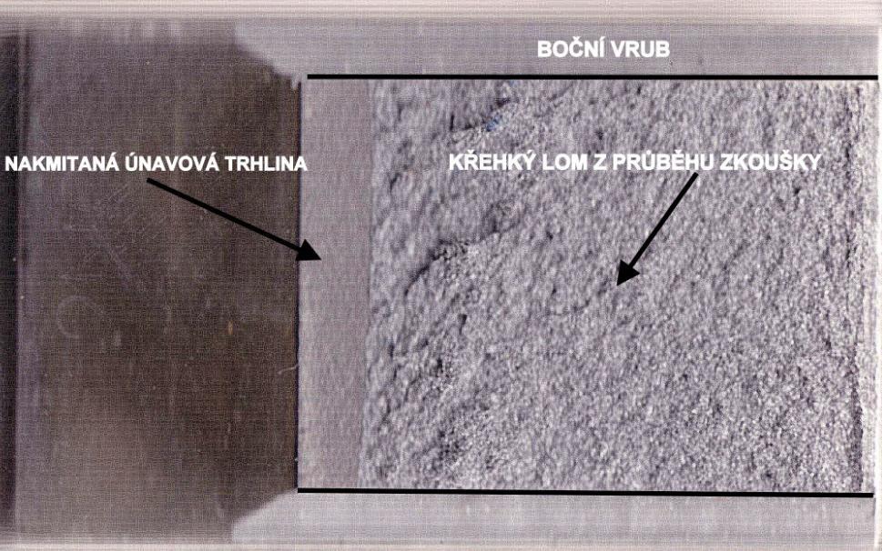 Tab. 15 Výsledky měření lomových houževnatostí vzorků 1T-CT Vzorek W B B N a 0m a 0c T J E J Pl J C K JIC [mm] [mm] [mm] [mm] [mm] [ C] [kn/m] [kn/m] [kn/m] [MPa.