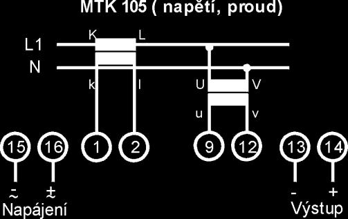 Typ: MTK 105 - převodník fáze Popis funkce: vstupní signály jsou galvanicky odděleny transformátory. Po vytvarování komparátory ovládají překlápění RS klopného obvodu.