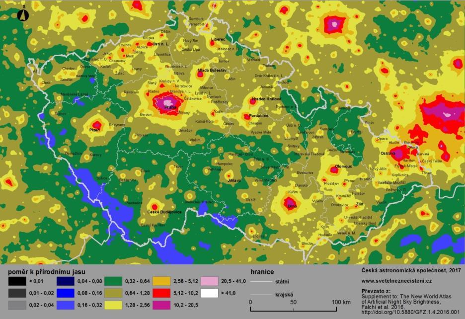 V oblastech s hustou obytnou zástavbou se požadavky na osvětlení dané oblasti dostávají do konfliktu s požadavky na omezení rušivého světla, zejména v určitých časových obdobích, jakou je například