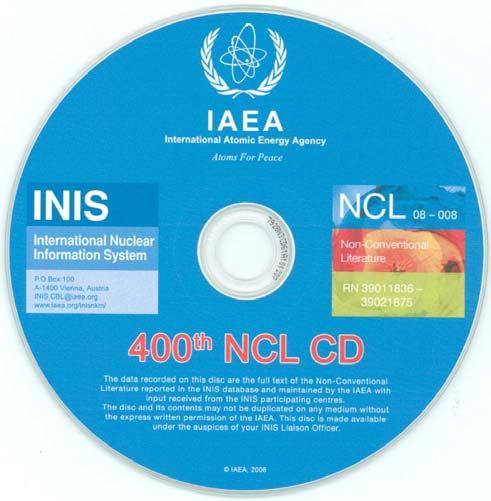 1997 databáza INIS NCL on CD >700 000 dokumentov na 408 CD