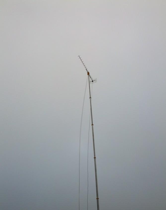 Obrázek 3.9 Anténa TP 20 při měření v inverzi Měření v normálním počasí probíhalo dne 7.3.2014 od 8:30 do 11:30. Také při tomto měření se měřilo oběma anténami a měřilo se opět všech 9 vysílačů.