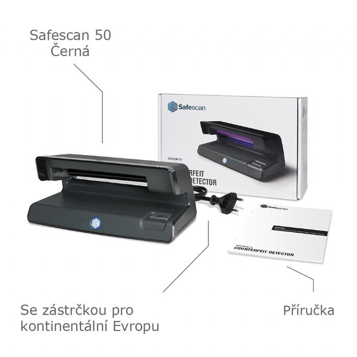 TAKÉ RYCHLE OVĚŘIT PRŮKAZY TOTOŽNOSTI UV detektor Safescan 50 nejen odhaluje integrované UV bezpečnostní prvky moderních bankovek, ale také okamžitě osvětluje UV bezpečnostní prvky zabudované do