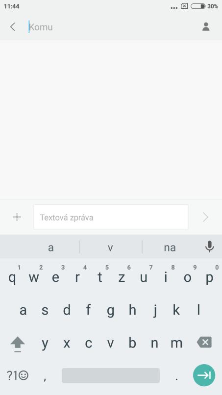 Psaní textových zpráv K psaní textových zpráv slouží aplikace Zprávy, kterou ve výchozím stavu najdete vlevo dole na hlavní obrazovce.