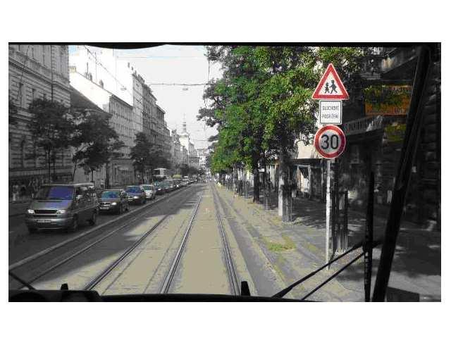 61) V tomto úseku řidič tramvaje: 1 b.