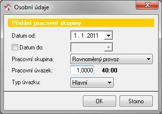 Volba Klíčový pracovník se používá v modulu Dokumentace klienta a slouží k označení zaměstnanců, kteří mohou být klíčovými pracovníky.