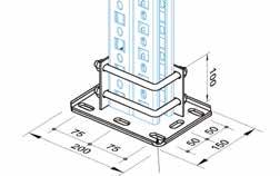 10. lavice lavice montážní pro uchycení 2C profilu lavice montážní pro uchycení 2C profilu slouží pro montáž sloupů tvořených Profilem UNIVERZAL 2C x100 (viz str.