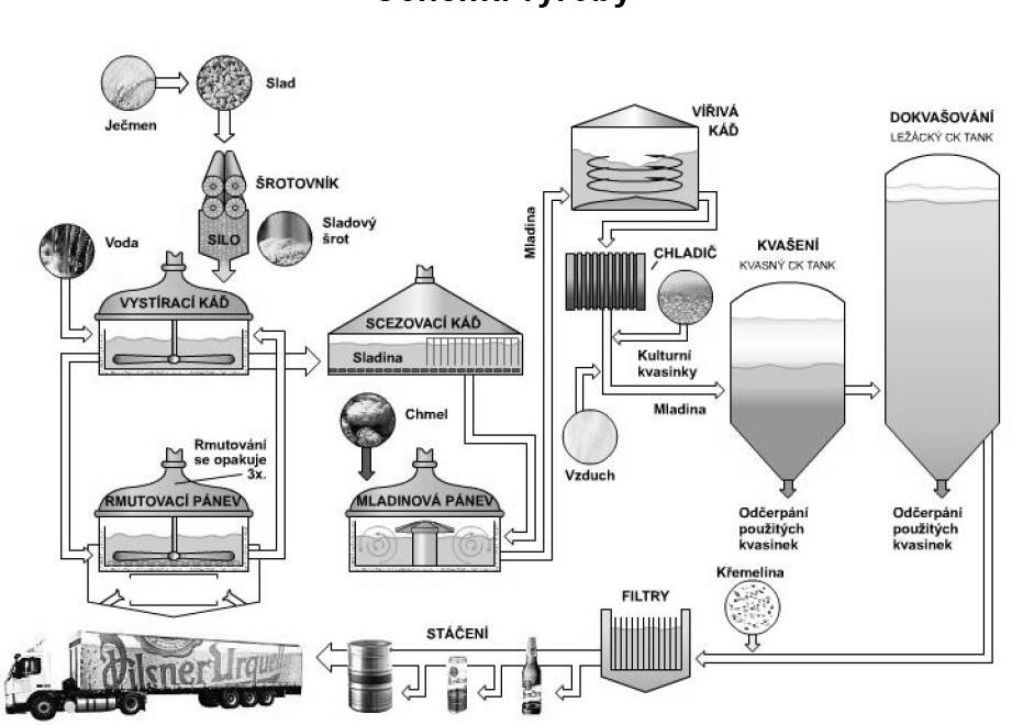 Shrnutí výroby piva: