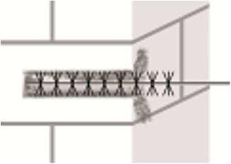 2x 2x 2x 5. 5. 4. Dvakrát profoukněte vyvrtanou díru od dna. Připevněte kartáček k vrtačce nebo bateriovému šroubováku, dvakrát díru vykartáčujte a nakonec znovu dvakrát profoukněte díru.