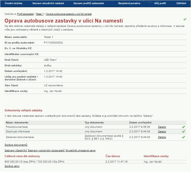 kde zadáme Celkovou cenu dle smlouvy bez DPH v Kč a Celkovou cenu dle smlouvy s DPH v Kč v dialogu pro Upravit zakázku: Pro zadání skutečně uhrazené ceny v jednotlivých letech plnění poklikneme ve