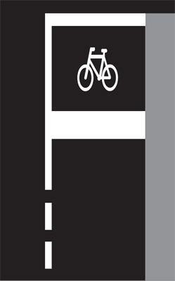 některé značky vodorovného značení. Vznikl přejezd pro cyklisty spojený s přechodem (Obr. 31), po kterém smí cyklista přejíždět vedle chodců, aniž by je ohrožoval a musel sesednout z kola.