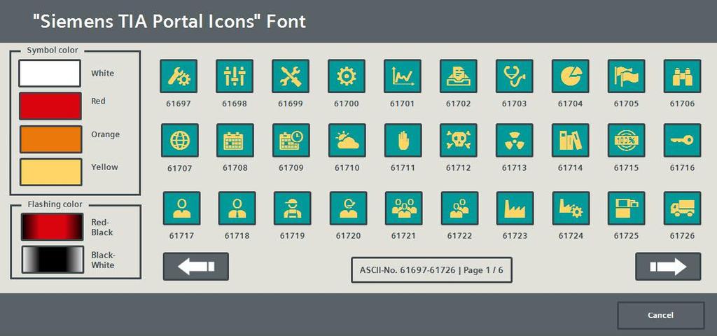 Usnadněné projektování nové Ikony Font obsahující velké množství ikon Rozměr a barva ikon může být