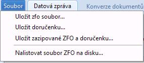 Detail zprávy - Obsah přílohy Hlavní podstatou datové zprávy je její obsah, neboli příloha. Právě v příloze dostává příjemce samotný dokument pro zpracování. Přílohy jsou zobrazeny na první záložce.