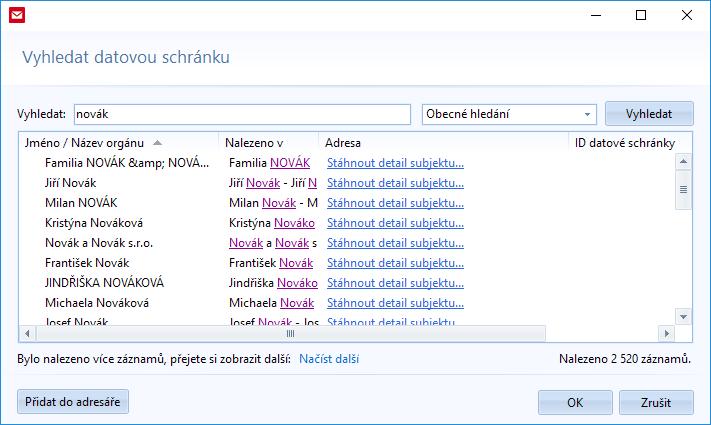 Doplňkové vyhledávání přes stránky Ministerstva vnitra Pokud nemáte přístup do vlastní datové schránky můžete využít vyhledávání datové schránky na stránkách ministerstva.