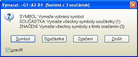 Vymazání symbolu Přejděte na stránku 1, pokud tam nejste, kliknutím dole na záložku stránky 1 Aktivujte funkci Symboly (tlačítko nebo klávesa S) Klikněte na symbol signálky P1 Vybraný symbol změní