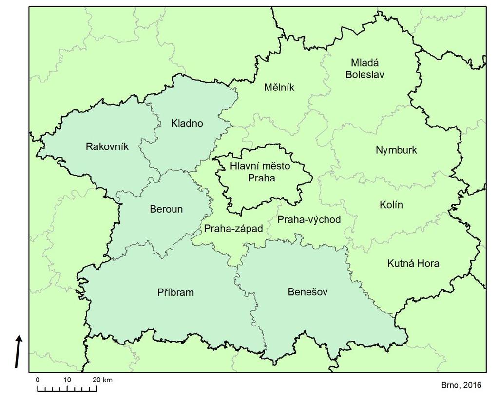 3. PŘÍPADOVÁ STUDIE Postupy a doporučení uvedené a testované v kapitole 2 byly v závěrečné fázi projektu implementovány na pilotním území v rozsahu přesahujícím požadovaných 5000 km 2. 3.