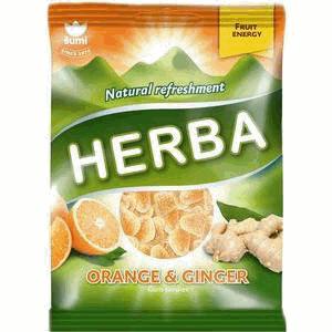 Herba Šumi želé cukríky v sáčku Orange & Ginger 90g Rumovo-kokosové čokoládové cukríky Sir Charles 100g Visoki "C" Šumi - ovocné furé v