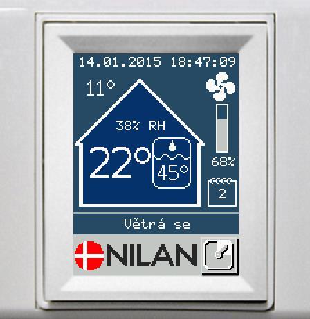 DOTYKOVÉ OVLADAČE Větrací jednotky NILAN lze ovládat pomocí dotykových ovladačů SLIM Control, kterých může být připojeno celkem až 8 k jedné jednotce (1x Master + 7x