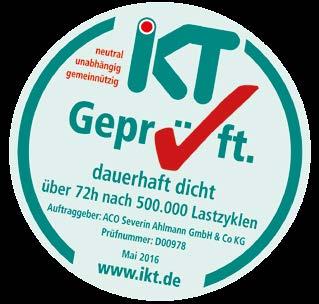 infrastrukturu Gelsenkirchen, Německo nepropustné po 7 h: překračuje normu * Co znamená "vodotěsný"? Dle normy EN 1433