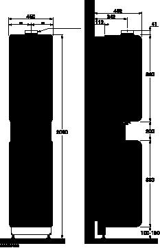 2.1 HlavnÌ rozmïry l Z sobnìk / Kotel BC 80 a CITY (komìn) BC 80 a