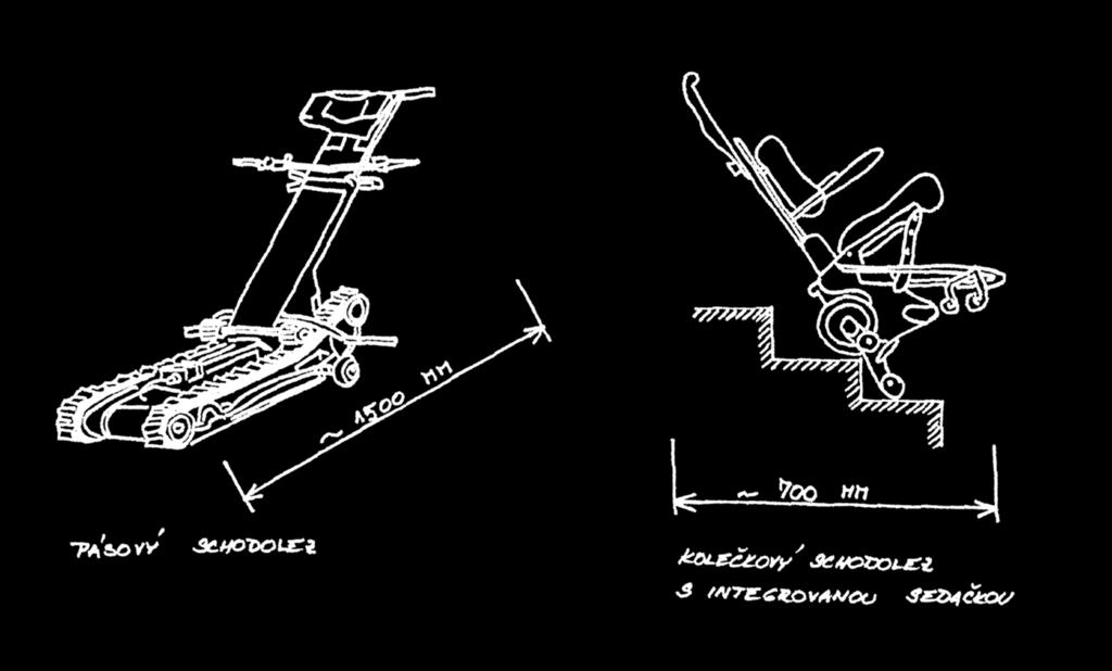 SCHODOLEZ Schodolez je mobilní elektrické zařízení pro transport sedící osoby po schodišti.