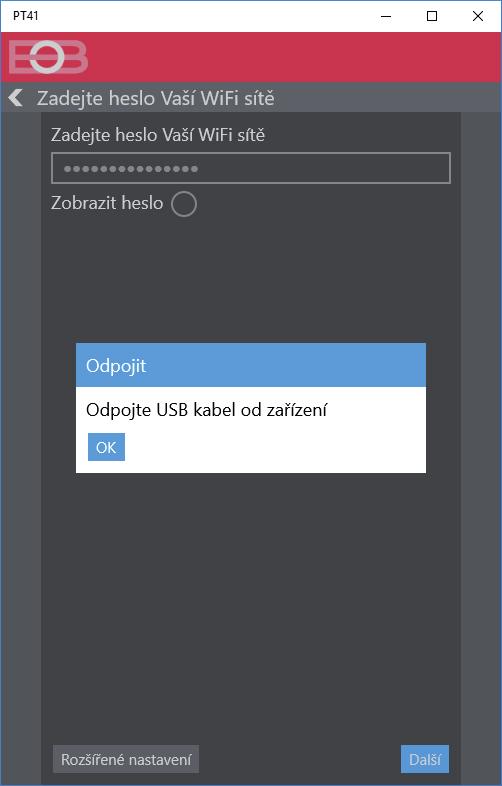 síti 9) Po připojení klikněte na Získat konfi guraci zařízení, objeví se IP adresa, kterou si poznačte 10) Po stisknutí tl.