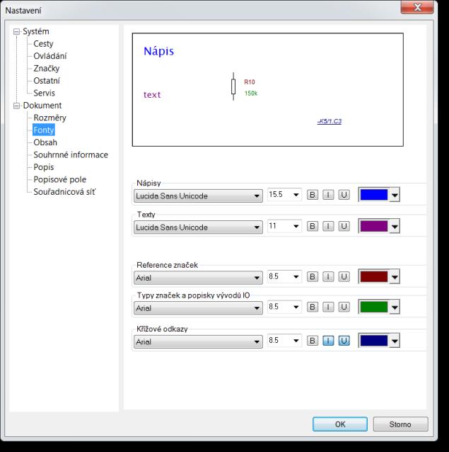 Dokument - Fonty Fonty pro nápisy a texty které zde nastavíte, budou pouze počáteční a lze je kdykoliv změnit.
