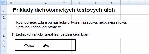 62 Tvorba online testových úloh krok za krokem Obr. 8 Vložení ovládacího prvku Skupinový rámeček 4.2. Při současném použití ovládacího prvku Přepínač a Skupinový rámeček, musí být celý objekt přepínače vložen uvnitř rámečku (viz Obr.