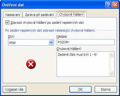 30 Dialogové okno Ověření dat