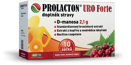 - 11 % 189 Kč 214 Kč PROLACTON URO FORTE 10 sáčků Silná kombinace D-manosy,extraktu z brusinky, kopřivy a medvědice lékařské.