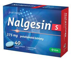 Nalgesin S, 20 tablet, za 135 Kč 99 Kč. BOLEST 149,- -25 % Obsahuje sodnou sůl naproxenu. Olfen gel 2 100 g Vánoční balení Olfen gel.