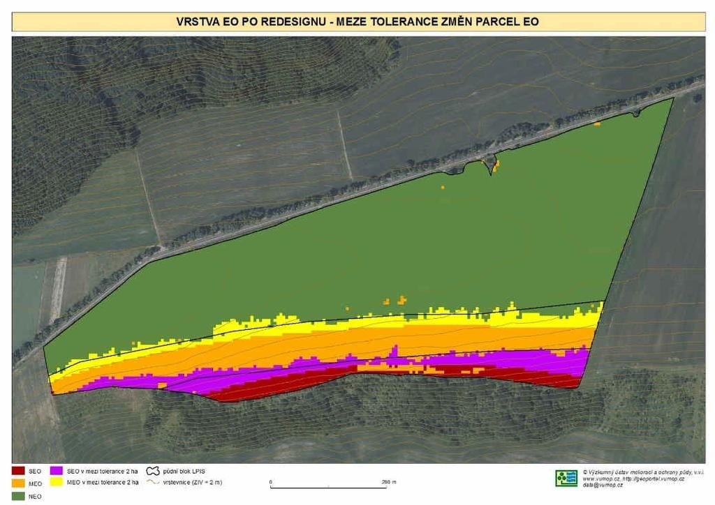 3. Možný přístup orientace dle vlastních erozních parcel Žadatel dle znalosti terénu či za využití předdefinovaných erozních parcel může zakreslit vlastní erozní parcely, na které bude napočítána