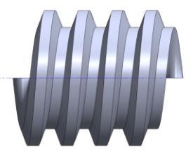 šroubovici; - závitovým profilem může být trojúhelník, lichoběžník obdélník a podobně.