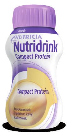 Charakteristika: Nutridrink Compact Protein je výživový přípravek s vysokým obsahem bílkovin, s tuky, sacharidy, vitaminy, minerálními látkami a stopovými prvky v malém objemu.