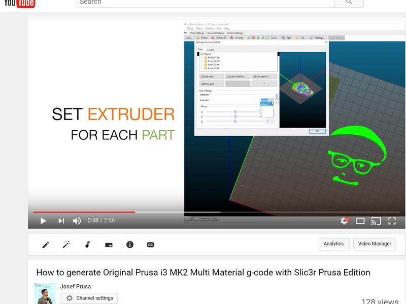 G-code a tisknout s Original Prusa i3 MK2 Multi Material Jak vygenerovat multi materiálový g- code?