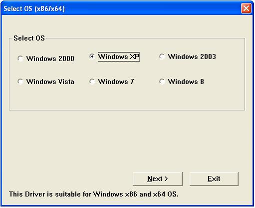 Instalace ovladače: 1. Vyberte složku Driver 2. Vyberte operační systém. V případě, že používáte Windows, vyberte složku Windows 3. Spusťte soubor PRPDRVEN.EXE 4. Klikněte na Next 5.