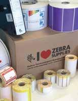 SPOTŘEBNÍ MATERIÁL ZIPSHIP NA SKLADĚ Spotřební materiál Zebra je dostupný prostřednictvím programu ZipShip přímo ze skladu, případně jej lze vyrobit na zakázku dle specifických nároků dané aplikace.