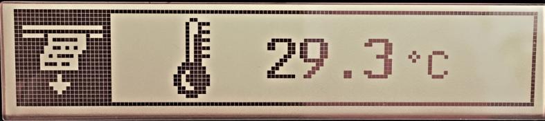 Test teploty tiskárny zobrazí na displeji tachografu