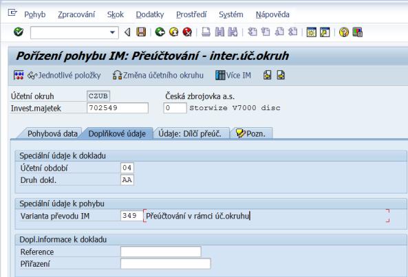 Jak je vidět na obrázku 43, variant je více, záleží o jaký typ transakce jde.