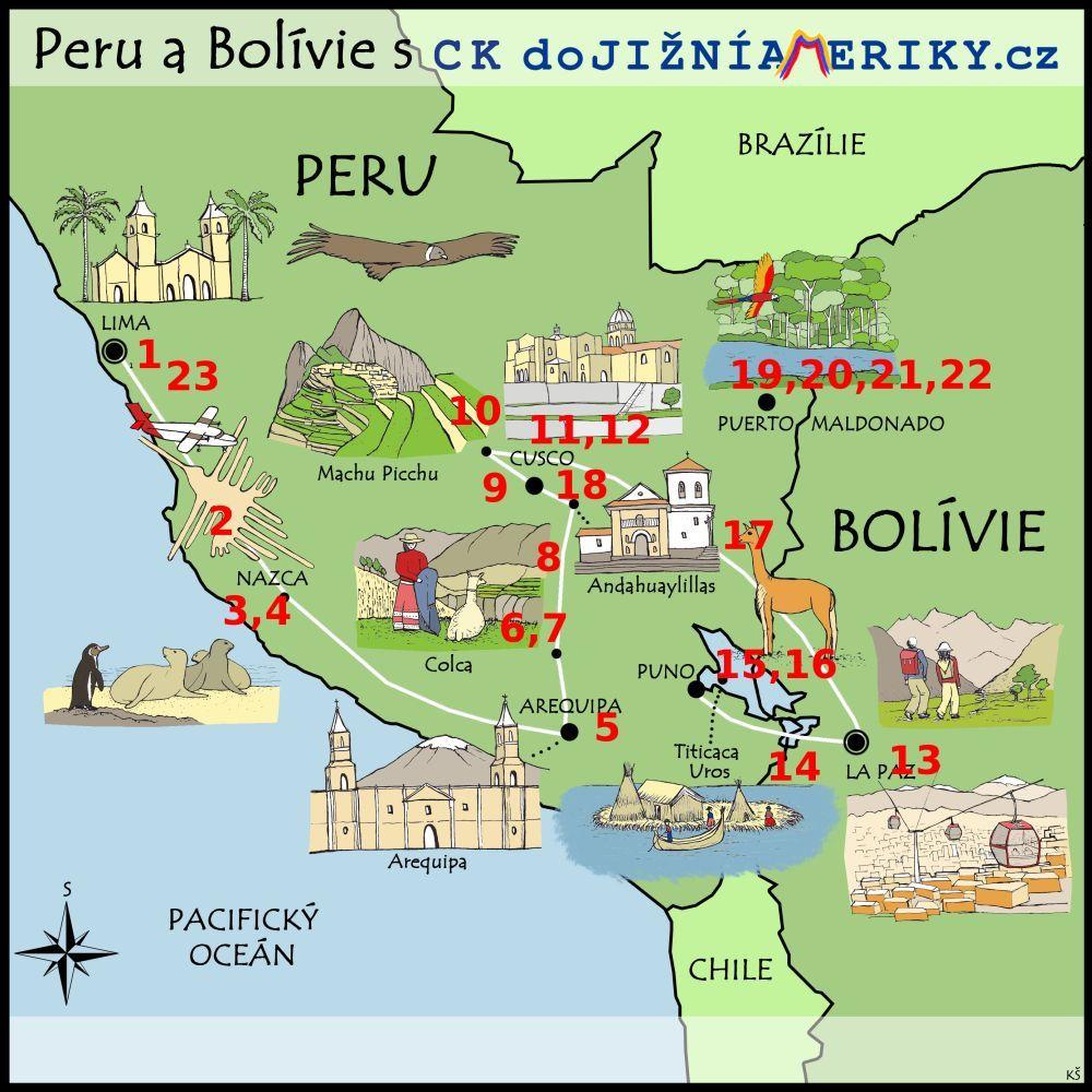 PERU + BOLÍVIE cca 2.8.