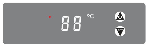 Bivalentní nebo zpětný režim: 6 kw elektrokotel Digitální termostat Sériově dodávaný elektrokotel je dvoustupňový ohřívač průtoku o výkonu 6 kw.