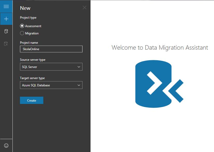 Příloha A: Návod pro migraci do Microsoft Azure Ověření kompatibility databáze Předpokladem je běžící SQL server s databází určenou k exportu.