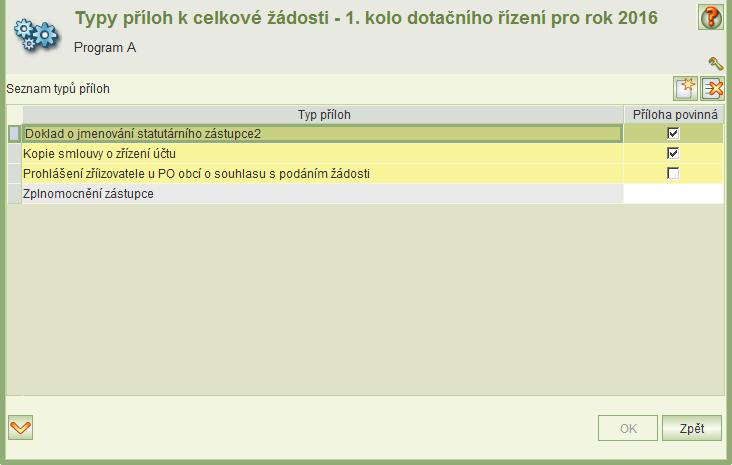 Popisy k jednotlivým parametrům se zobrazí po umístění kurzoru na sloupec parametru: FP P FP L A Sh Sm Su Sz H Hodnota finanční podpory na 1 úvazek pracovníka měsíčně pro jednotlivé druhy služeb,